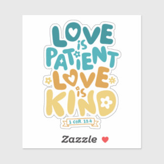 Sticker L'amour est patient, l'amour est genre 1 Corinthie