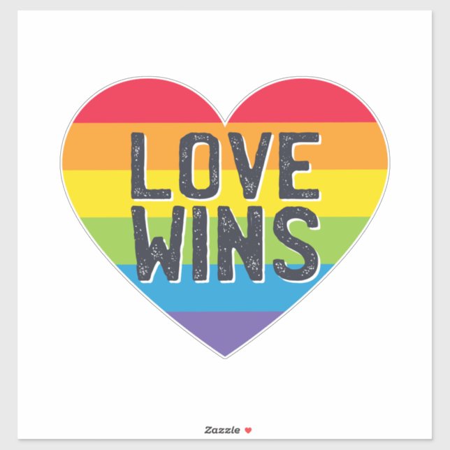 Sticker L'amour gagne (Feuille)