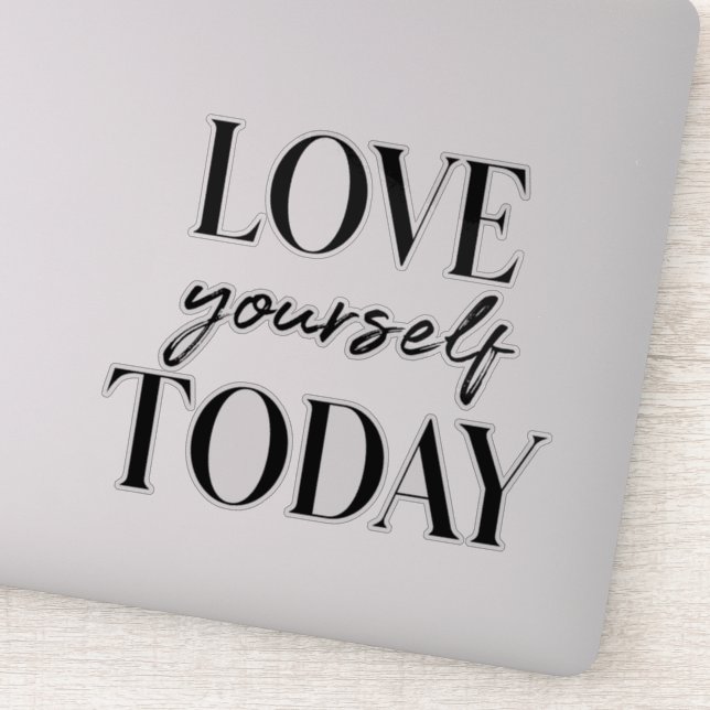 Sticker L'Amour Moderne Vous-même Aujourd'hui Citation Pos (Détail)