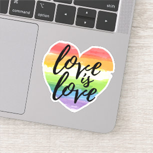 Sticker L'Amour Rainbow Watercolor