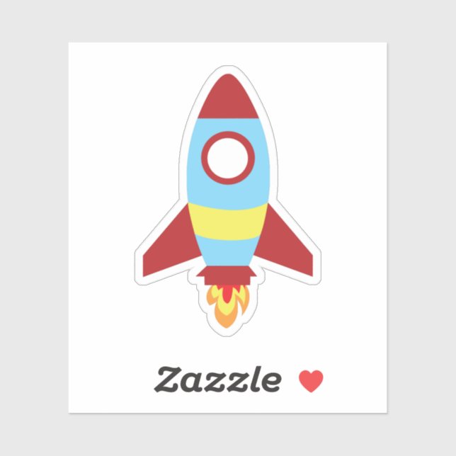 Sticker Lancement d'un vaisseau spatial de fusée (Feuille)