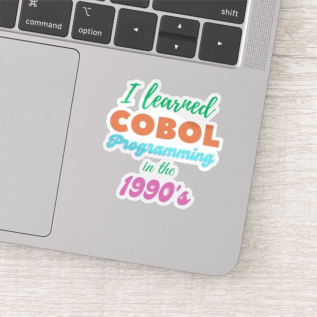Sticker Langage de programmation Cobol appris dans les ann (Détail)