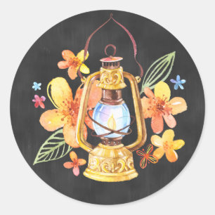 Sticker lanterne en tableau noir