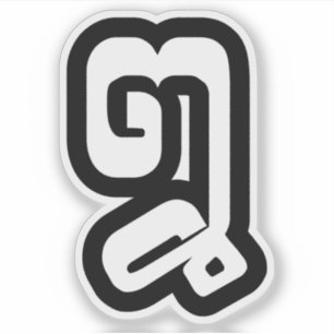 Sticker Lao / Laos Numéro Huit / 8 / ໘ (Mauvais/Peuple) La