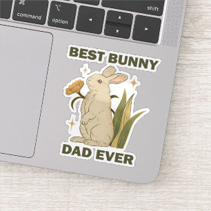 Sticker Lapin Amusant, Meilleur Papa De Lapin Jamais, Amou