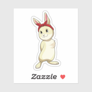 Sticker Lapin avec Bandana