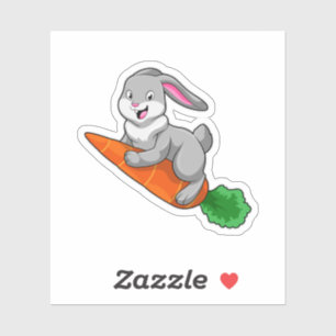 Sticker Lapin avec carotte