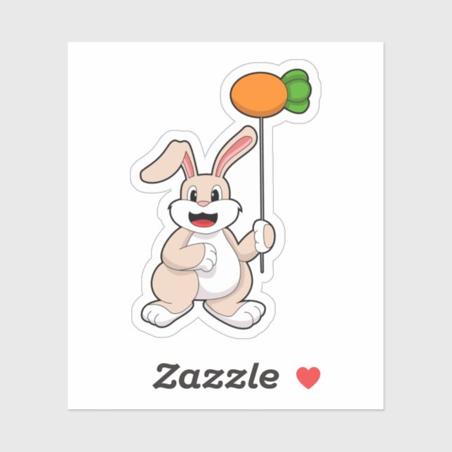 Sticker Lapin avec carotte comme ballon.PNG (Feuille)