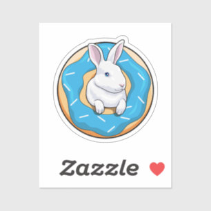 Sticker Lapin avec Donut
