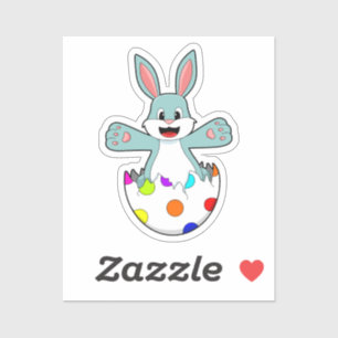 Sticker Lapin avec oeuf
