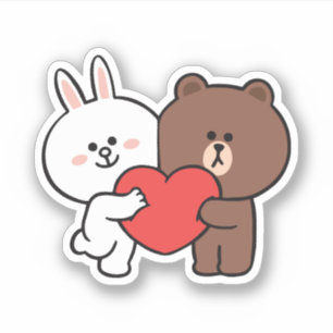 Sticker lapin Brown de coni