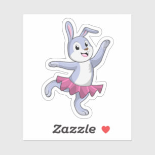 Sticker Lapin comme Ballerina au Ballet