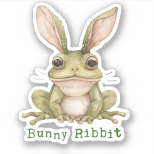 Sticker Lapin Grenouille Crapaud Oreilles Tombantes Drôle