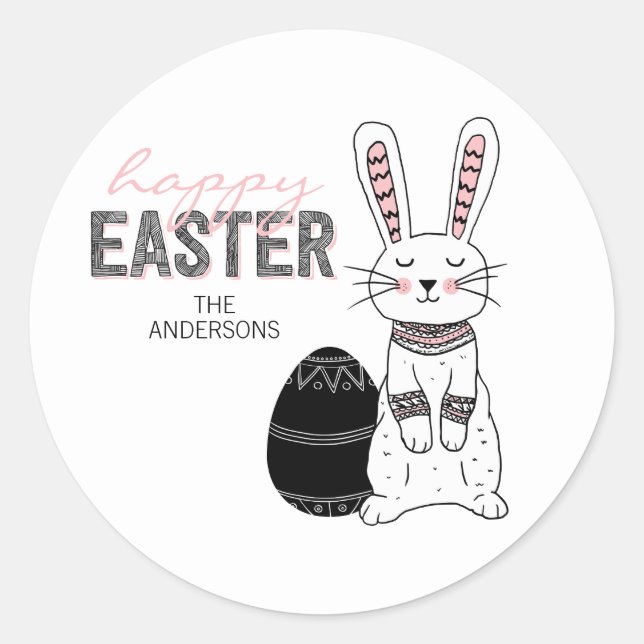 Sticker lapin lapin de Pâques (Devant)