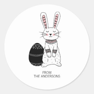Sticker lapin lapin de Pâques folle