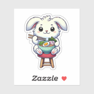 Sticker Lapin Lapin Manger Ramen