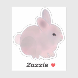 Sticker Lapin lapin mignon rose