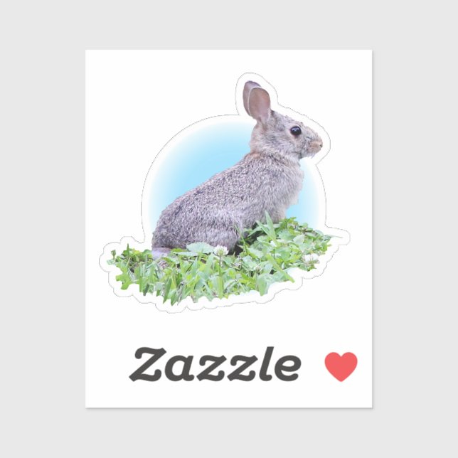 Sticker Lapin mignon (Feuille)