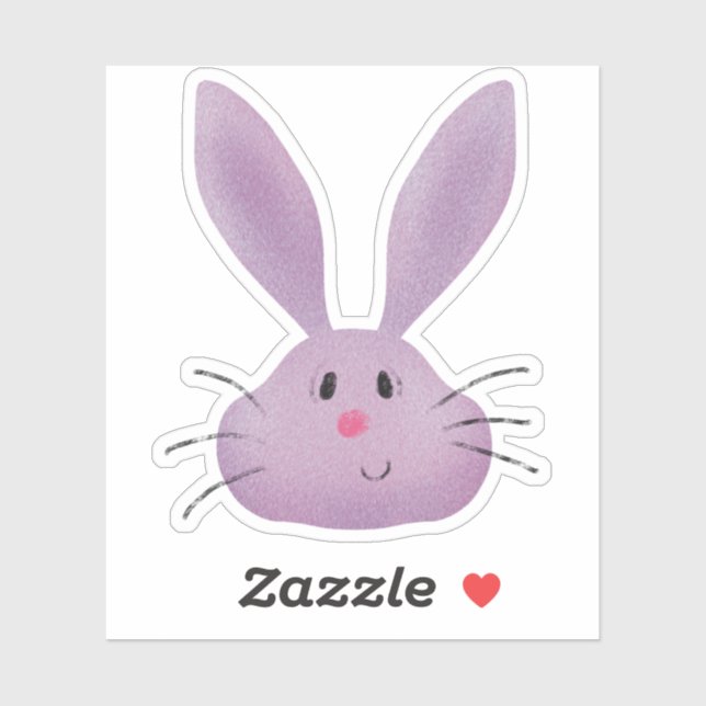 Sticker Lapin pourpre (Feuille)