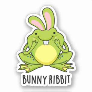 Sticker Lapin Ribbit Funny Lapin Frog Pun