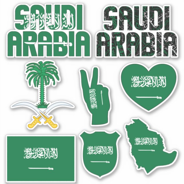 Sticker L'Arabie Saoudite Extraordinaire forme des symbole (Devant)