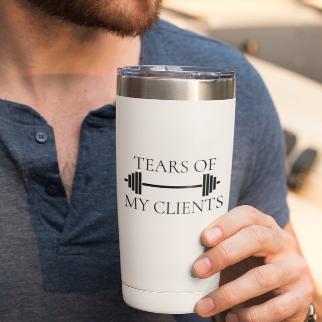 Sticker Larmes de mes clients Isolés Tumbler Mug Cup (Créateur téléchargé)