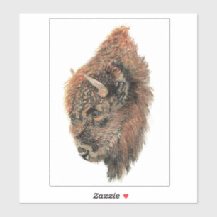 Sticker L'art animalier de Bison Buffalo