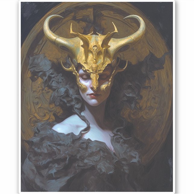 Sticker L'art de l'Imaginaire de la reine noire (Devant)