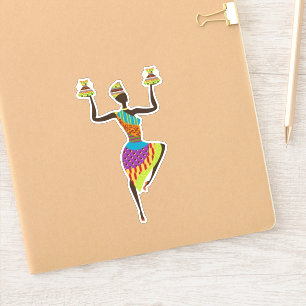 Sticker L'art des femmes africaines mignonnes