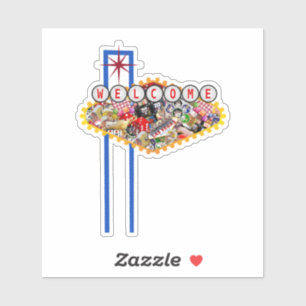 Sticker Las Vegas Affiche de bienvenue - Gamblers Delight