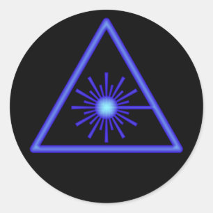 Sticker laser bleu