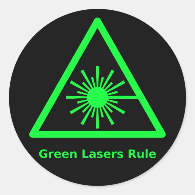 Sticker laser vert (Devant)