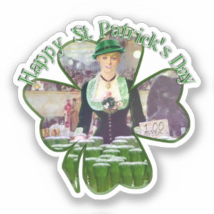 Sticker Lass Barman St. Patrick's Day