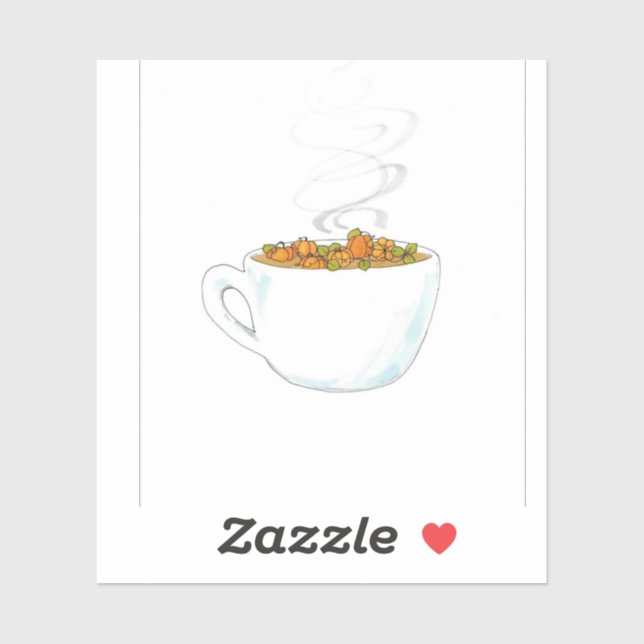 Sticker Latte de patchs citrouille (Feuille)