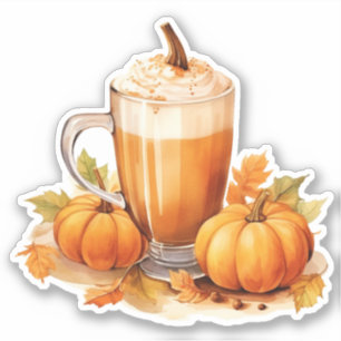 Sticker Latte épice citrouille