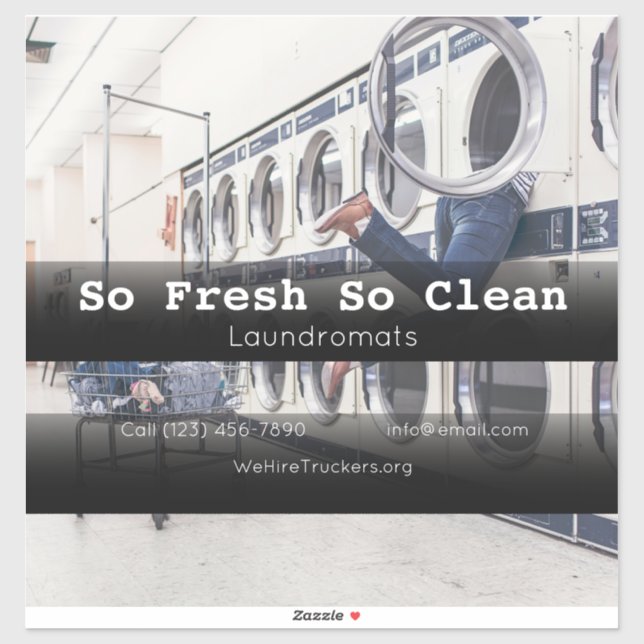 Sticker Laundromat société véhicule de la publicité entrep (Feuille)