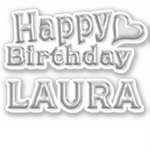 Sticker Laura Happy Birthday