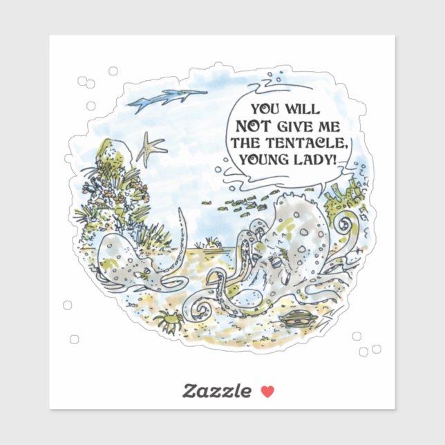 Sticker L'autocollant de contour de Tentacle (Feuille)