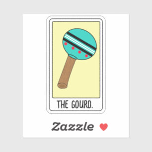 Sticker L'autocollant vinyle carte tarot de la Gourde