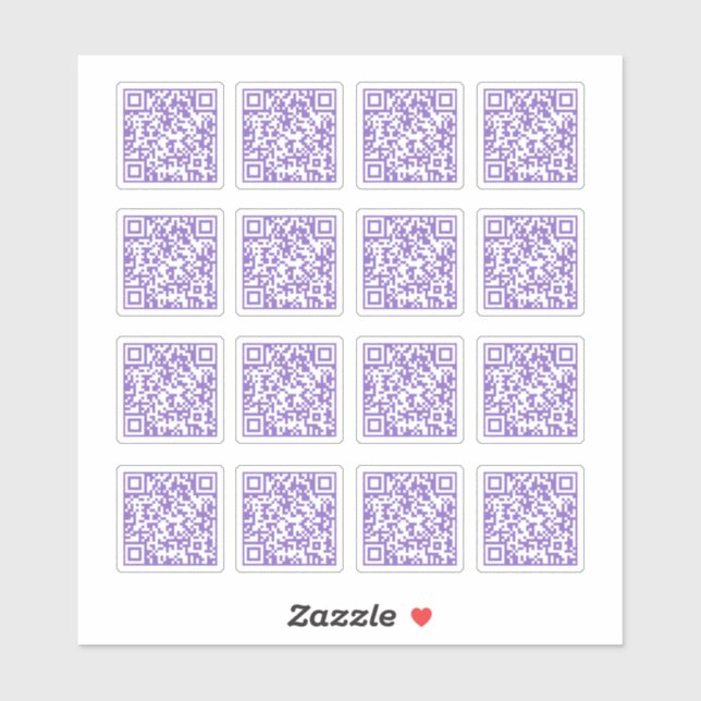 Sticker Lavande QR Code Laser Coupe Vinyle (Feuille)