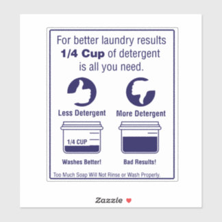 Sticker Lave-linge "Utiliser moins de détergent"