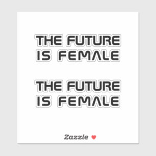 Sticker L'avenir est la femme noire typographie moderne 2