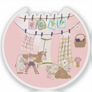 Sticker Laverie de vache de Prairie Daisy