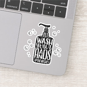 Sticker Lavez-Vous Les Mains, S'Il Vous Plaît