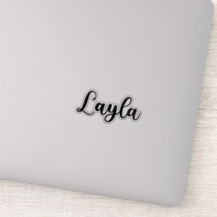 Sticker Layla Name - Calligraphie manuscrite