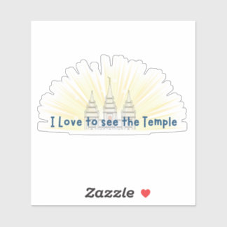 Sticker LDS I Love to See the Temple Primaire, Jeunesse, C
