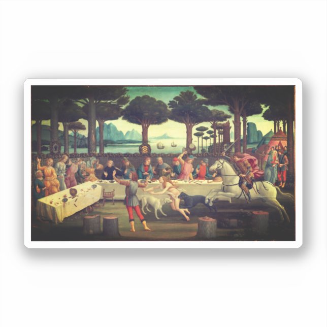 Sticker Le banquet dans la pinède (Recto)