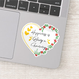 Sticker Le bonheur est être une fête des mamans Grammy amu