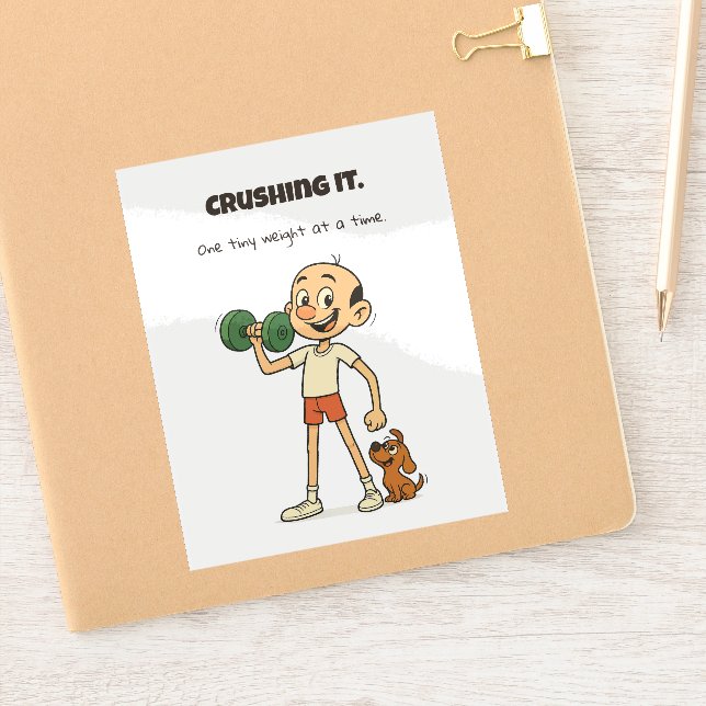 Sticker Le broyer - Un petit poids à la fois (Carnet)
