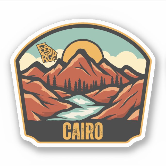 Sticker Le Caire, Géorgie (Devant)